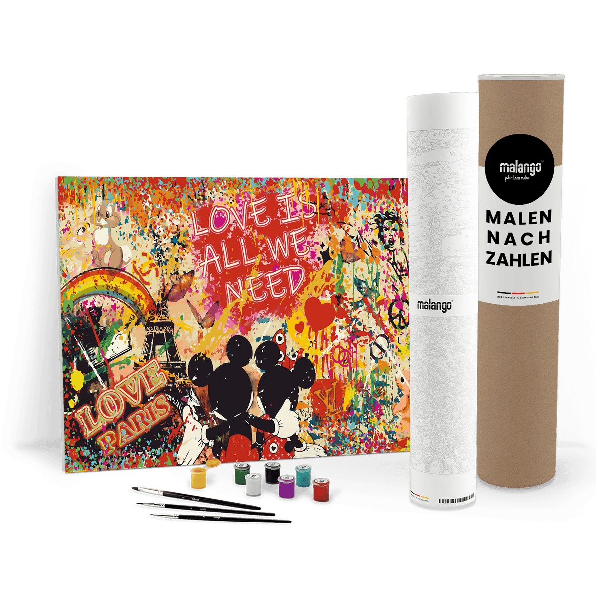 Malen nach Zahlen - MICKEY MEETS BANKSY - LOVE IS ALL WE NEED No. 4 - LIMITED EDITION