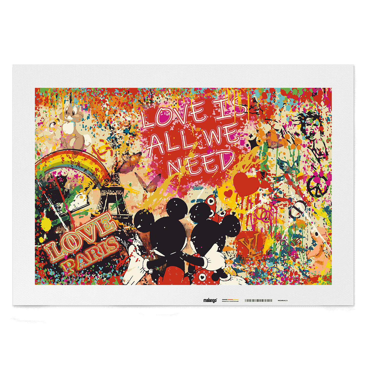 Malen nach Zahlen - MICKEY MEETS BANKSY - LOVE IS ALL WE NEED No. 4 - LIMITED EDITION