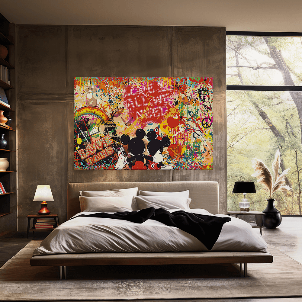 Malen nach Zahlen - MICKEY MEETS BANKSY - LOVE IS ALL WE NEED No. 4 - LIMITED EDITION