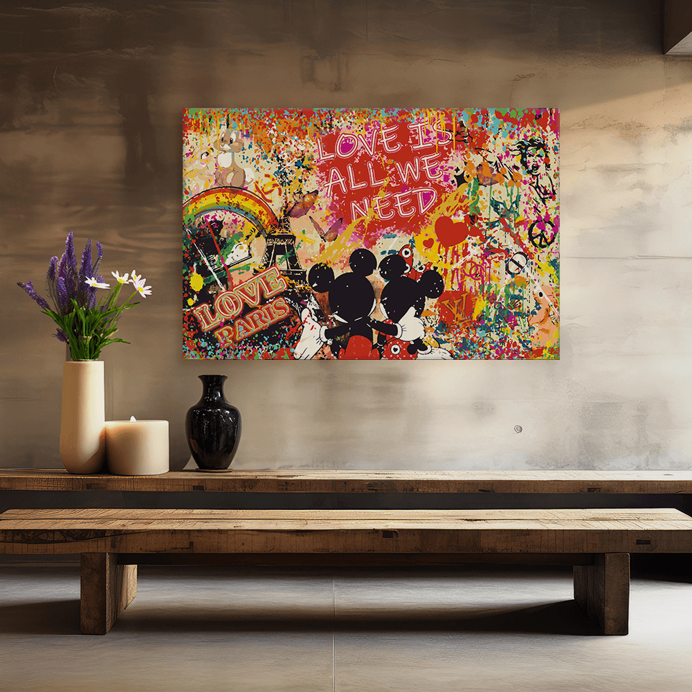 Malen nach Zahlen - MICKEY MEETS BANKSY - LOVE IS ALL WE NEED No. 4 - LIMITED EDITION
