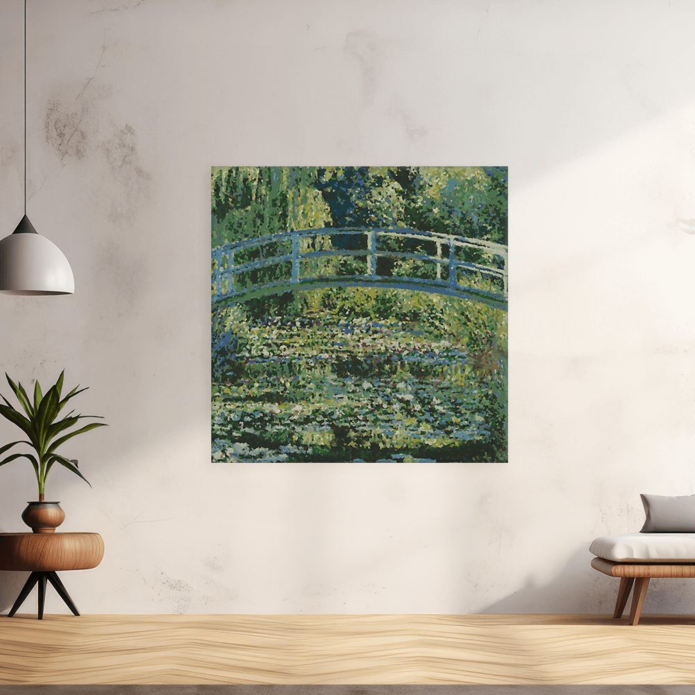 Malen nach Zahlen - Claude Monet - Der Seerosenteich mit der japanischen Brücke