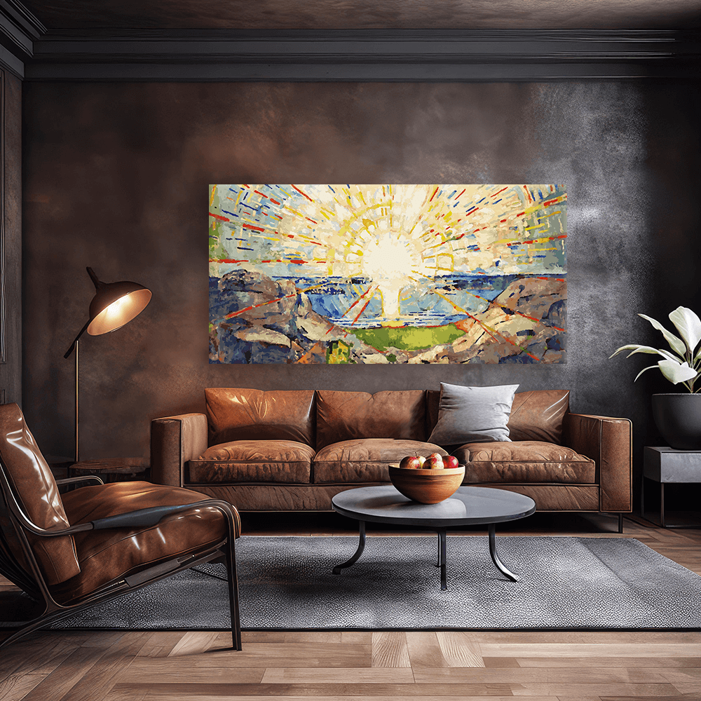 Malen nach Zahlen - Die Sonne 1911 - Edvard Munch