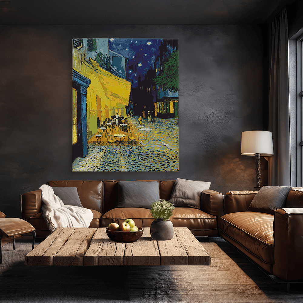 Malen nach Zahlen - Cafeterrasse bei Nacht - Vincent van Gogh