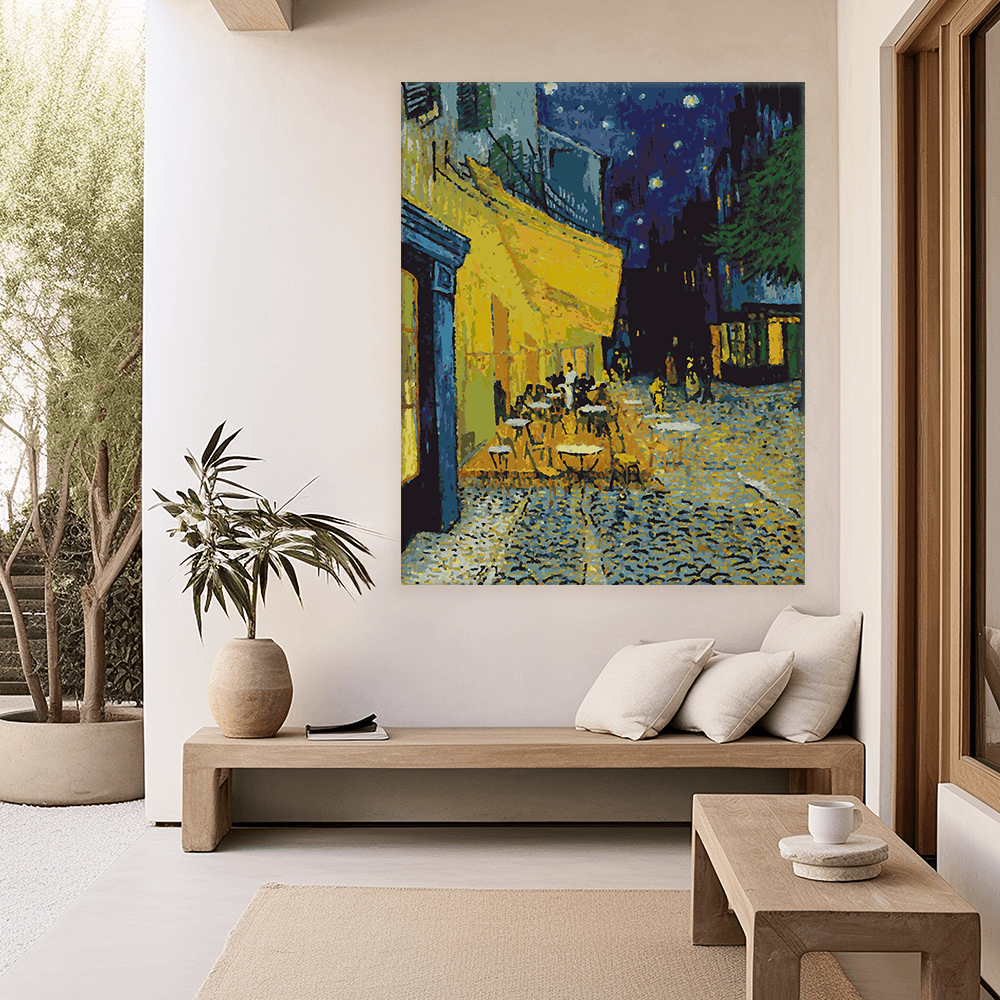 Malen nach Zahlen - Vincent van Gogh - Caféterrasse bei Nacht