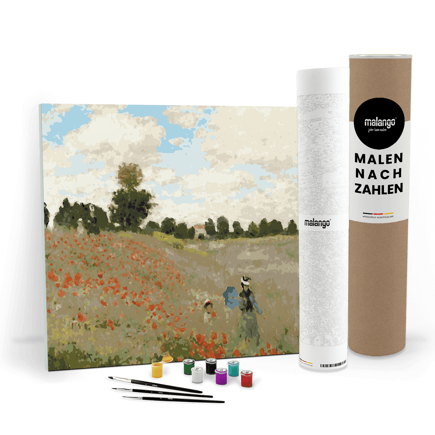 Malen nach Zahlen - Claude Monet - Das Mohnfeld bei Argenteuil