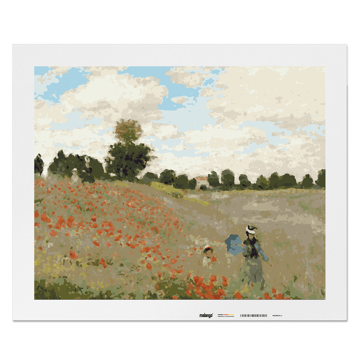 Malen nach Zahlen - Claude Monet - Das Mohnfeld bei Argenteuil