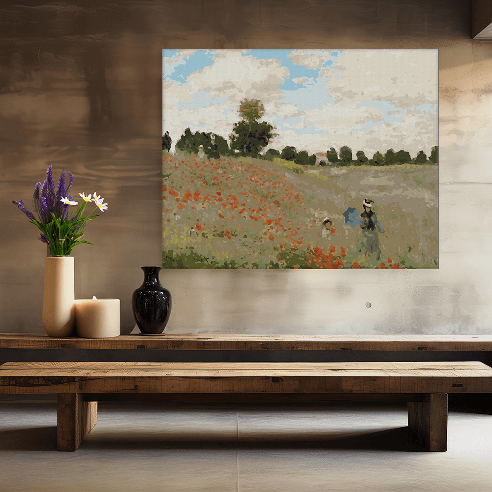 Malen nach Zahlen - Claude Monet - Das Mohnfeld bei Argenteuil