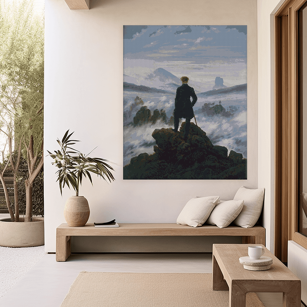 Malen nach Zahlen - Caspar David Friedrich - Der Wanderer ï¿½ber dem Nebelmeer