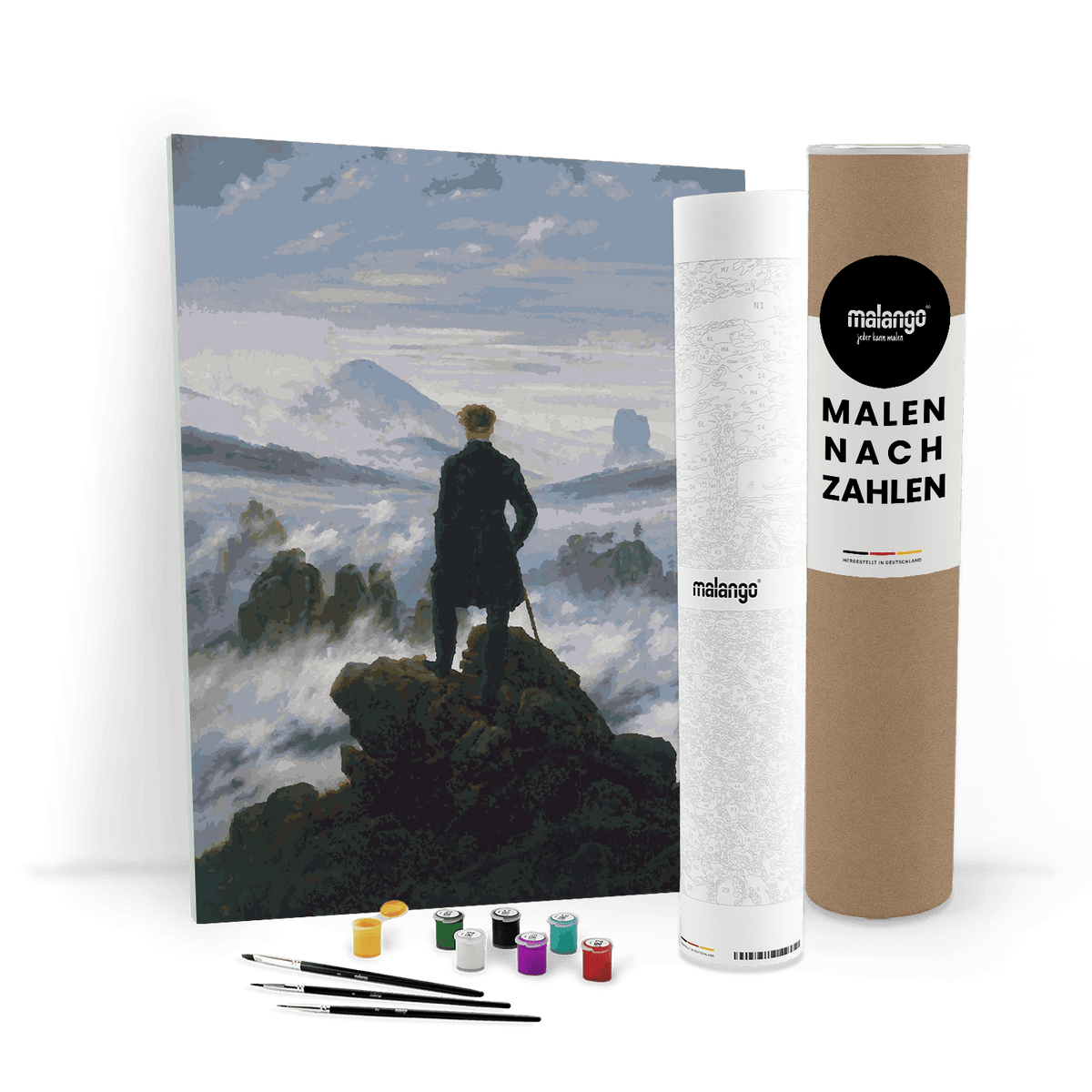 Malen nach Zahlen - Caspar David Friedrich - Der Wanderer über dem Nebelmeer
