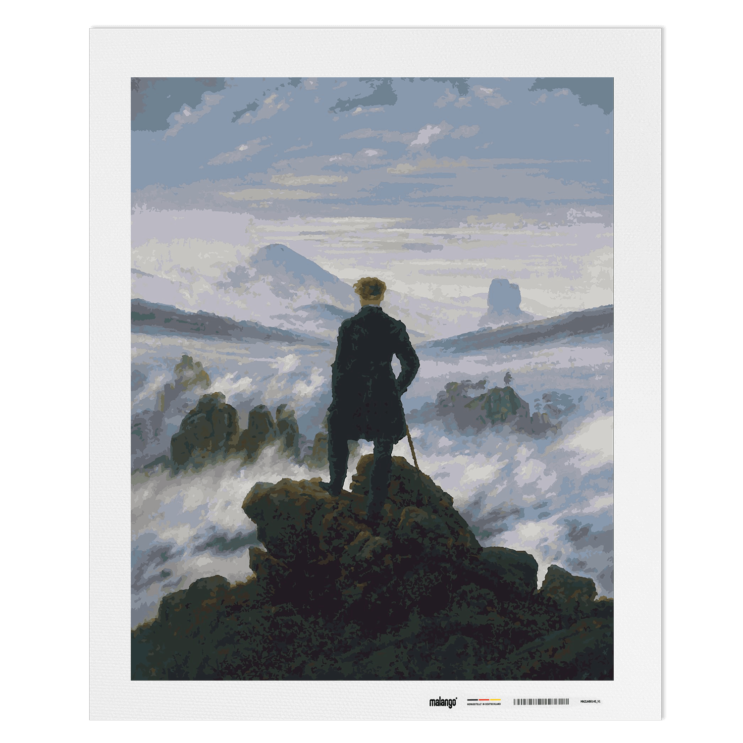 Malen nach Zahlen - Caspar David Friedrich - Der Wanderer über dem Nebelmeer