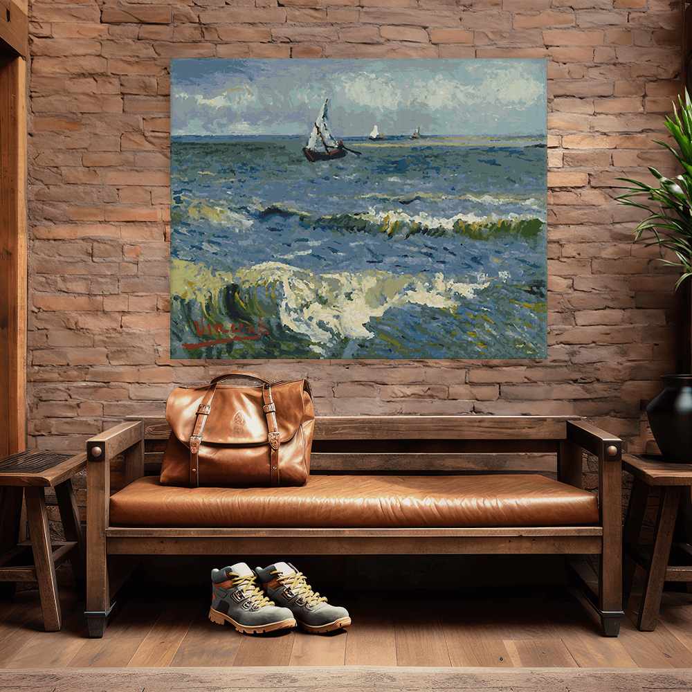 Malen nach Zahlen - Seelandschaft in der Nähe von Saintes-Maries-de-la-Mer - Vincent van Gogh