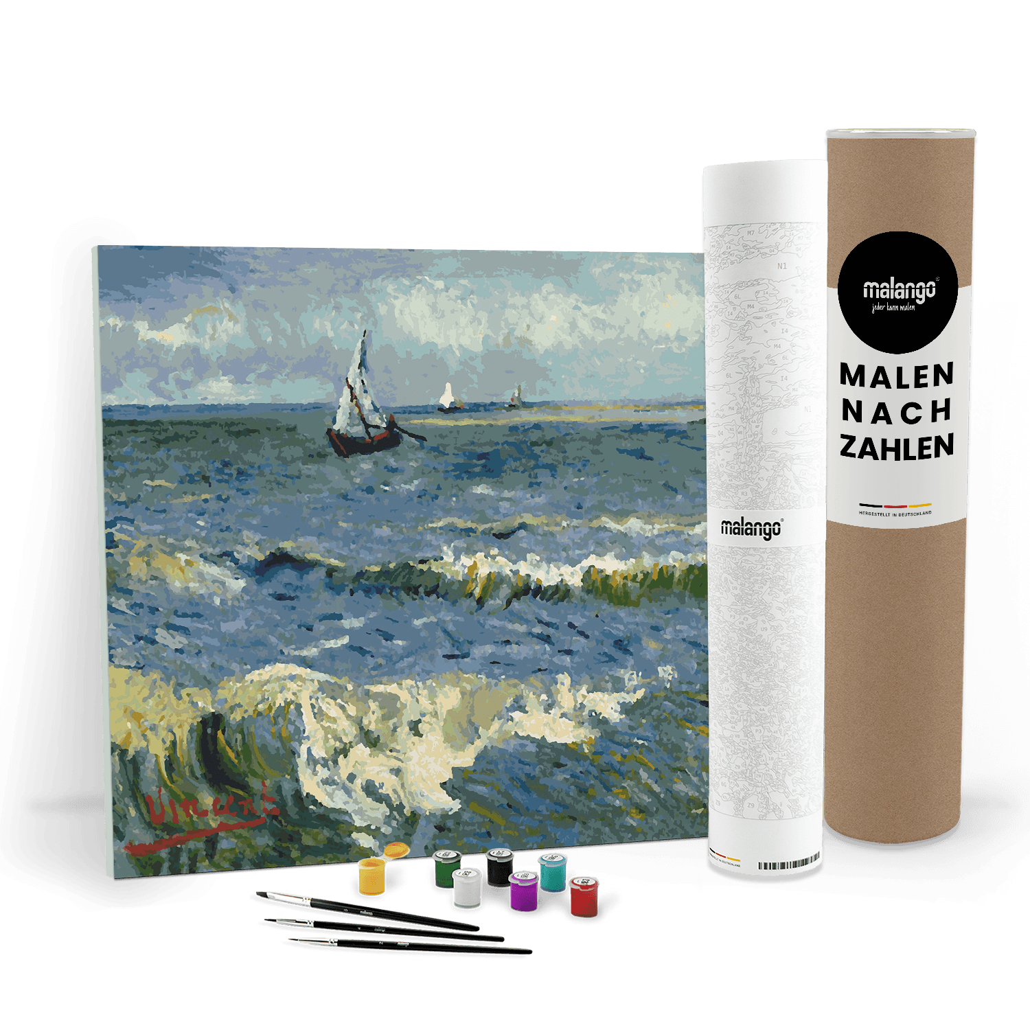 Malen nach Zahlen - Seelandschaft in der Nähe von Saintes-Maries-de-la-Mer - Vincent van Gogh