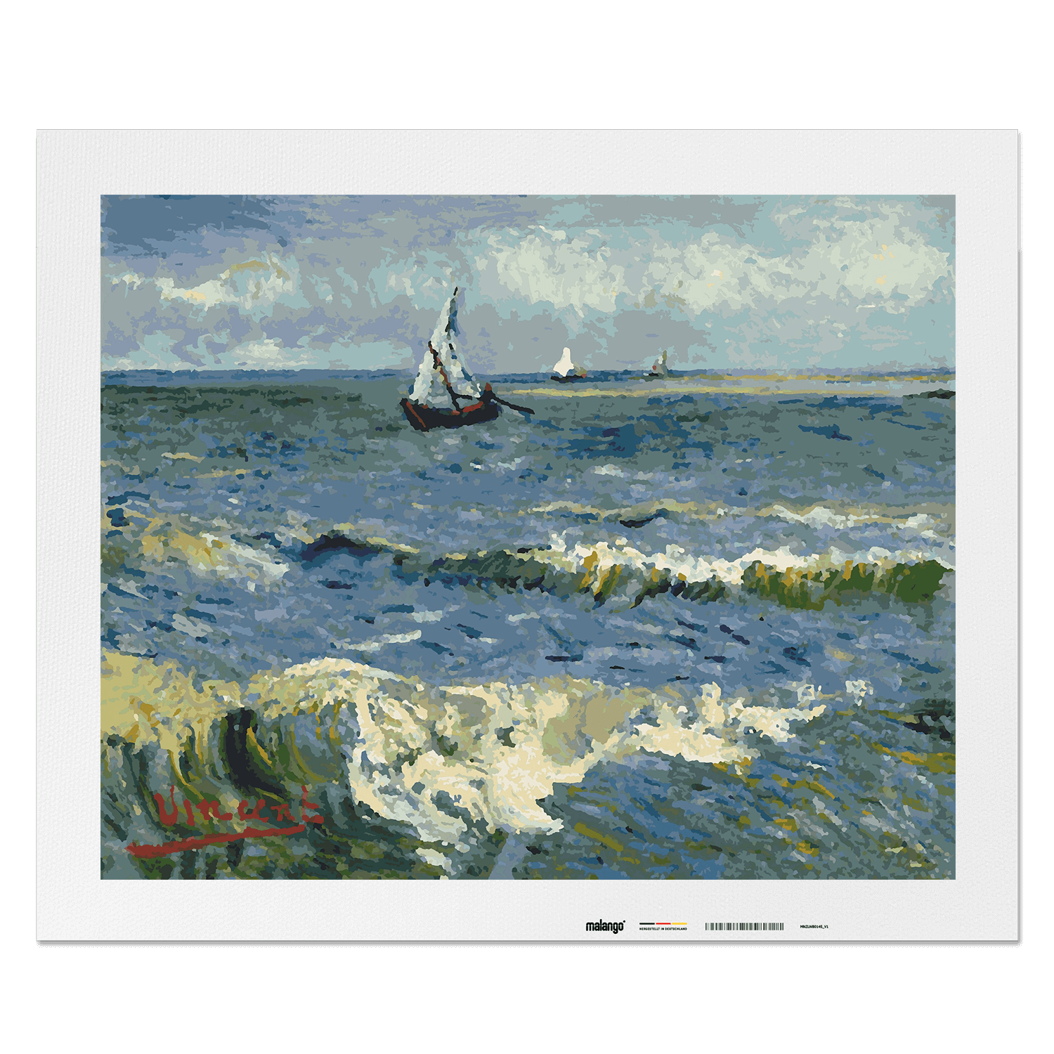 Malen nach Zahlen - Vincent van Gogh - Seelandschaft in der Nähe von Saintes-Maries-de-la-Mer