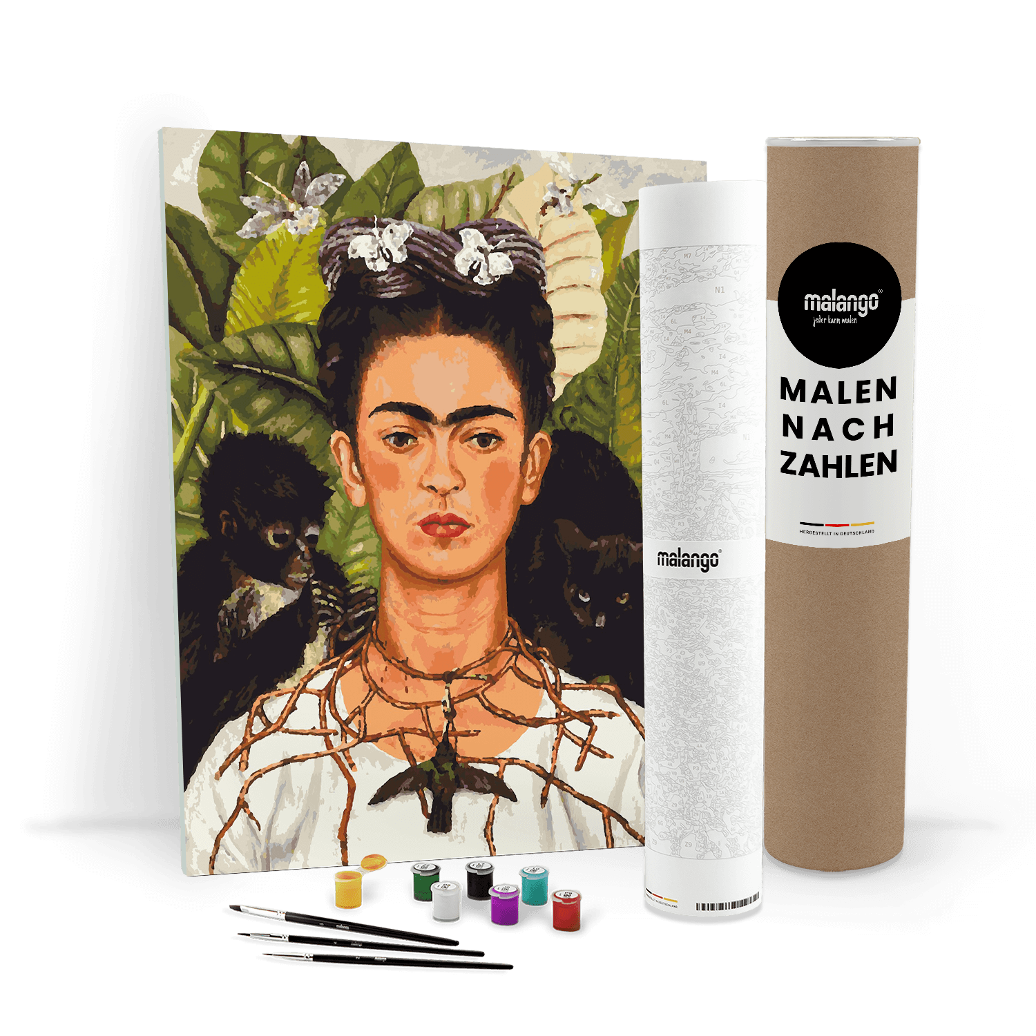 Malen nach Zahlen - Frida Kahlo - Selbstbildnis mit Dornenhalsband