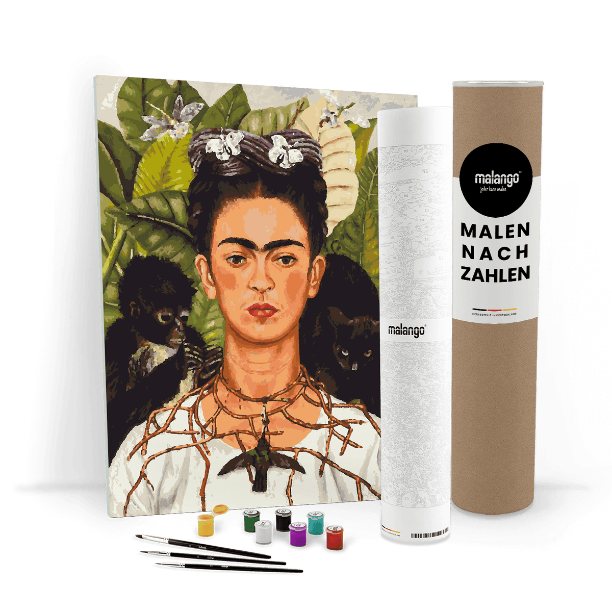 Malen nach Zahlen - Frida Kahlo - Selbstbildnis mit Dornenhalsband