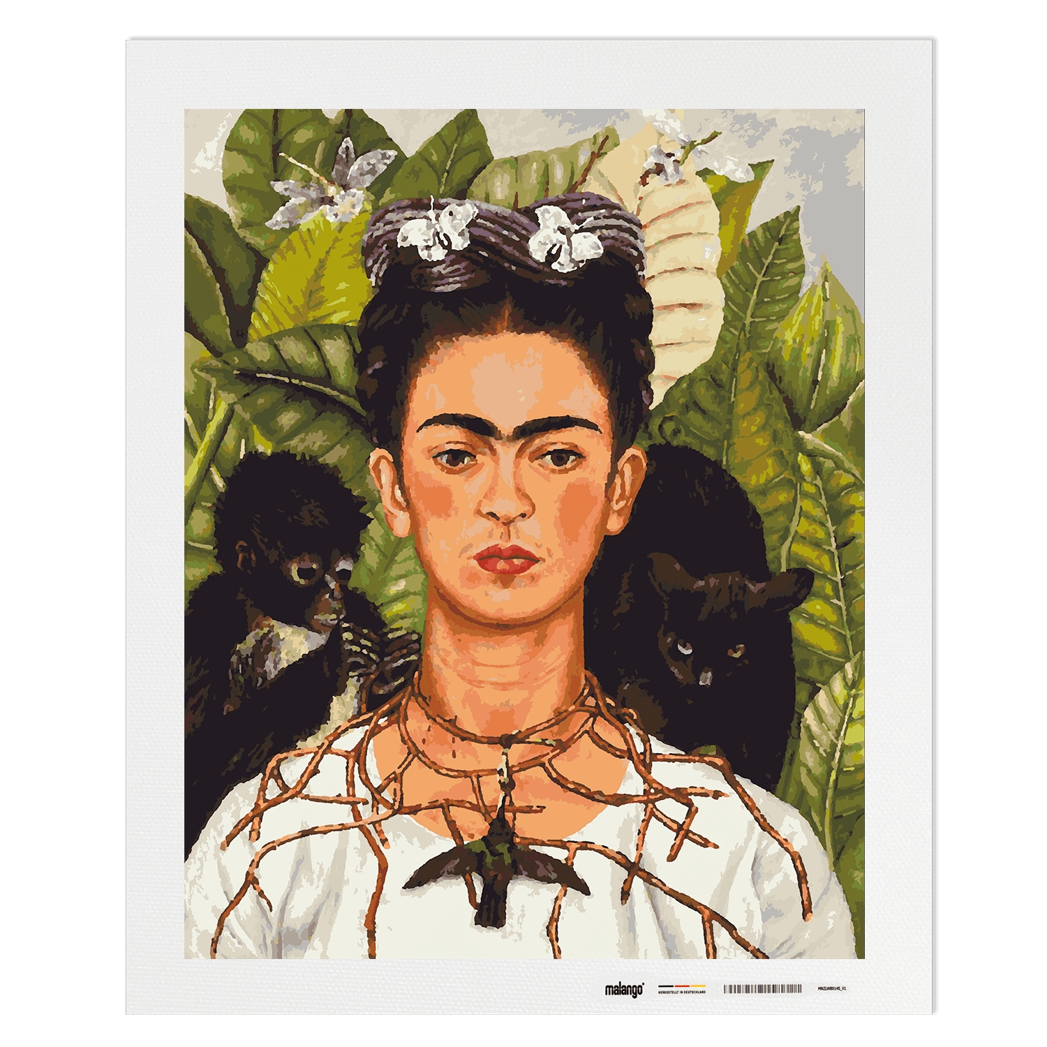 Malen nach Zahlen - Frida Kahlo - Selbstbildnis mit Dornenhalsband