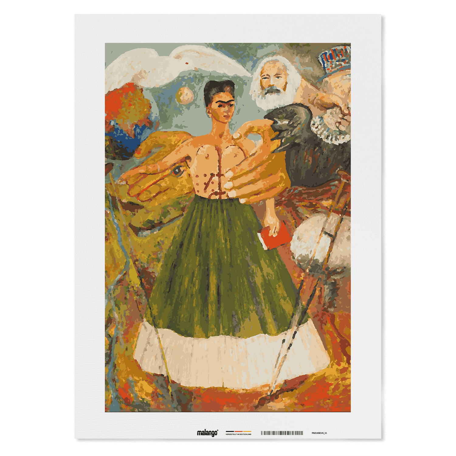 Malen nach Zahlen - Frida Kahlo - Marxism Will Give Health to the Ill