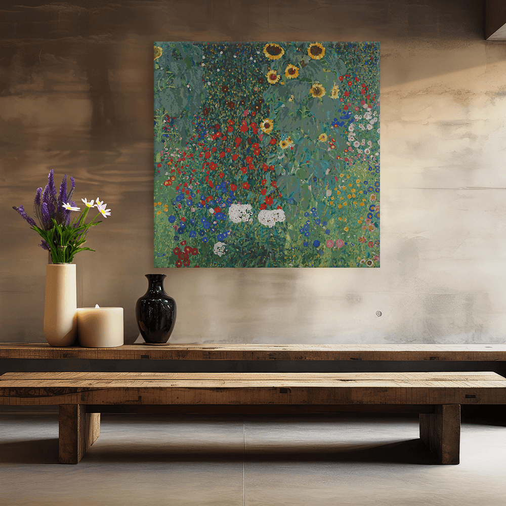 Malen nach Zahlen - Bauerngarten mit Sonnenblumen - Gustav Klimt