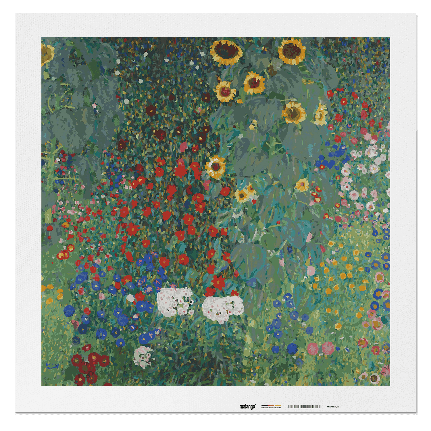 Malen nach Zahlen - Bauerngarten mit Sonnenblumen - Gustav Klimt