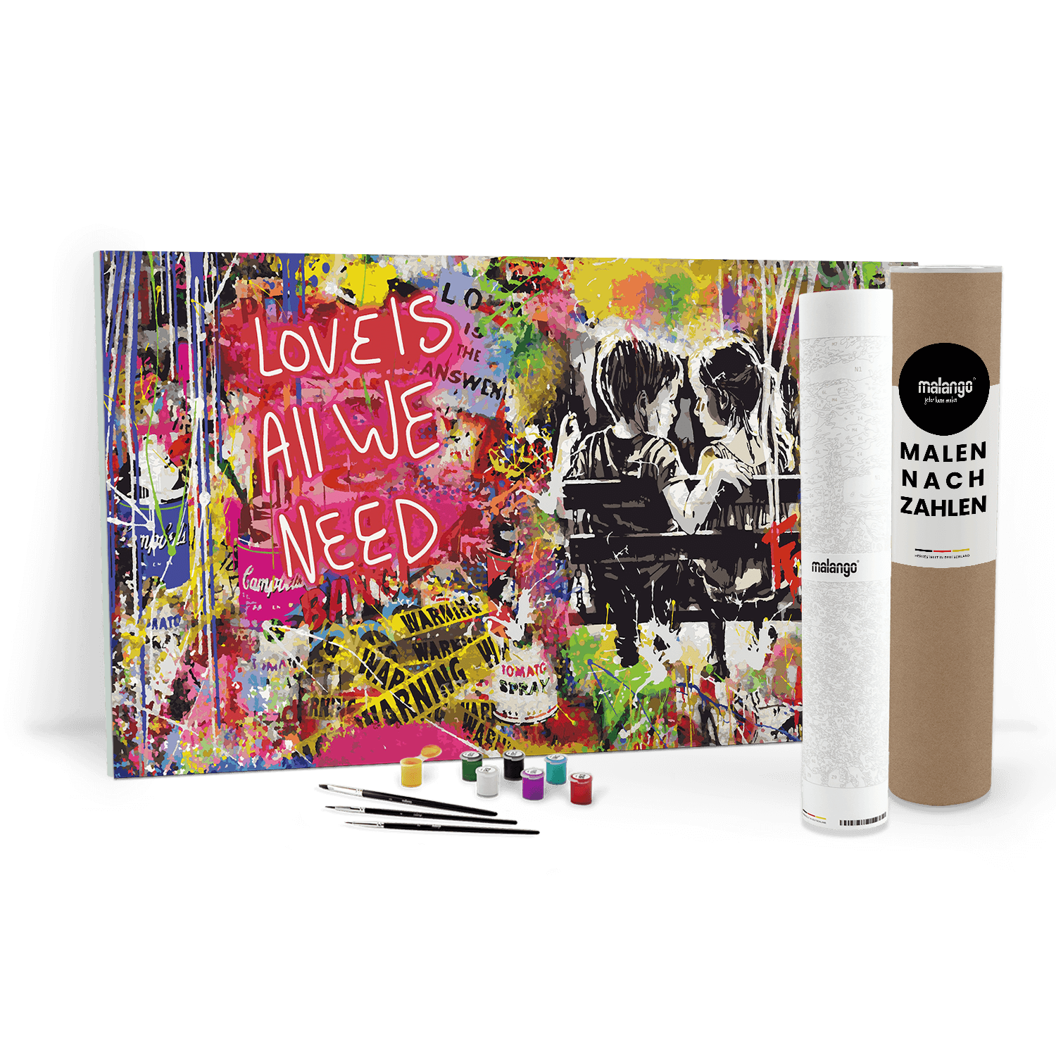Malen nach Zahlen - Love is all we need - Banksy inspired - Hifza