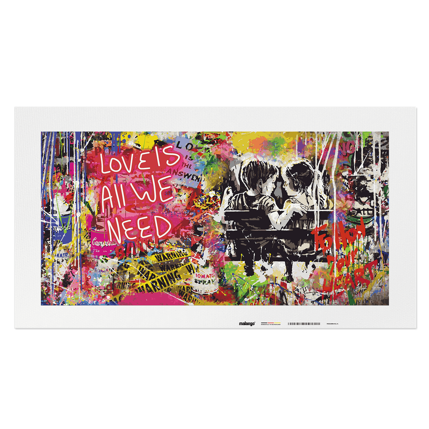 Malen nach Zahlen - Love is all we need - Banksy inspired