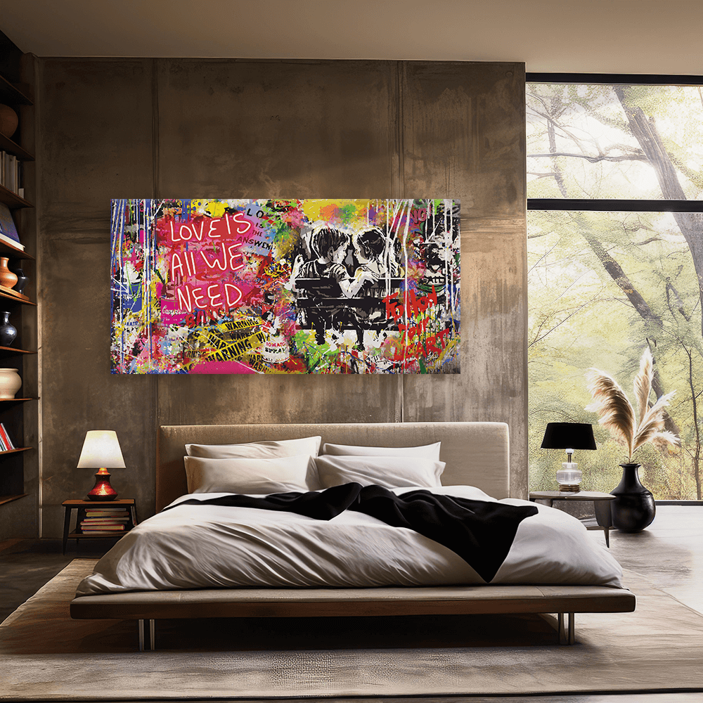 Malen nach Zahlen - Love is all we need - Banksy inspired