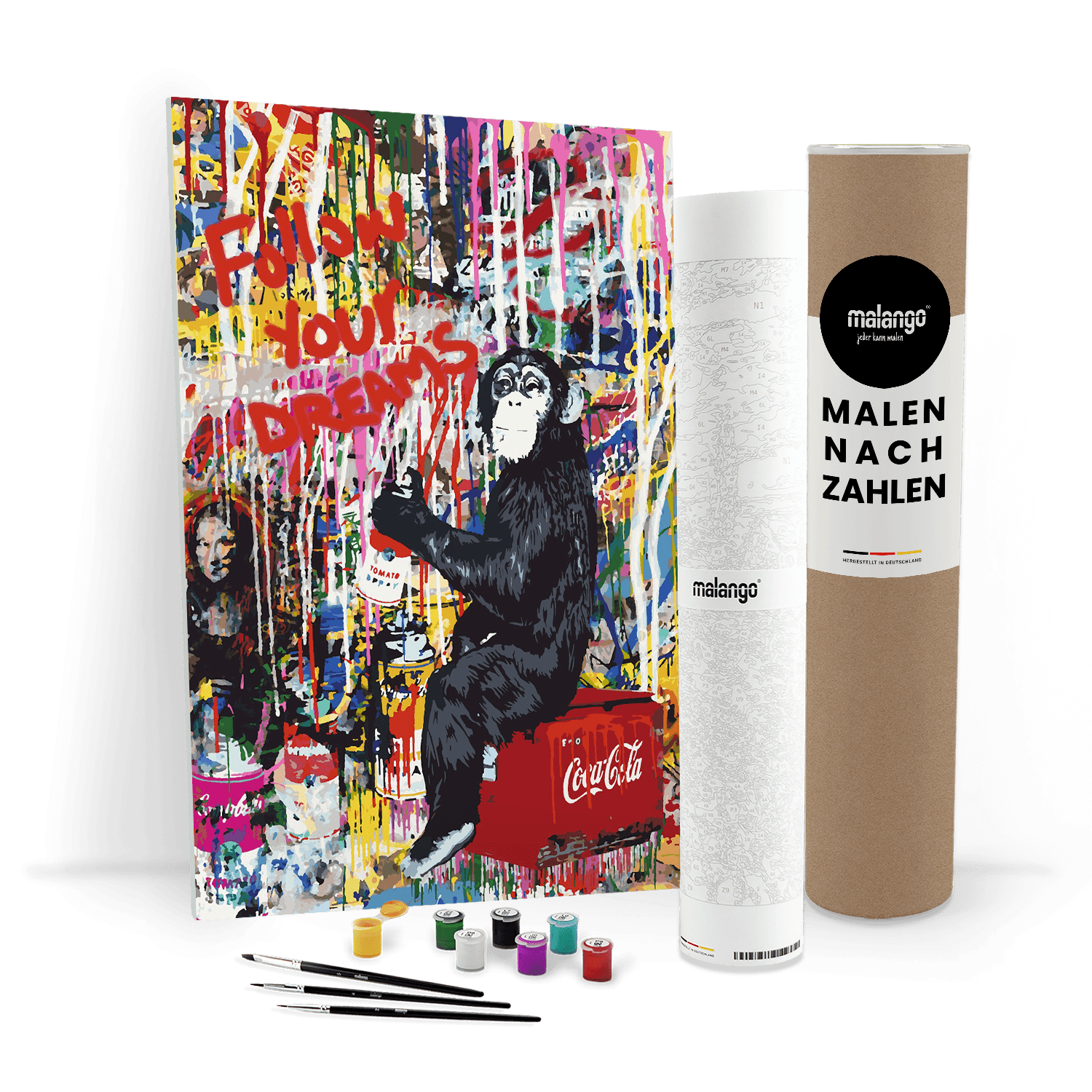 Malen nach Zahlen - Follow your Dreams - Banksy inspired