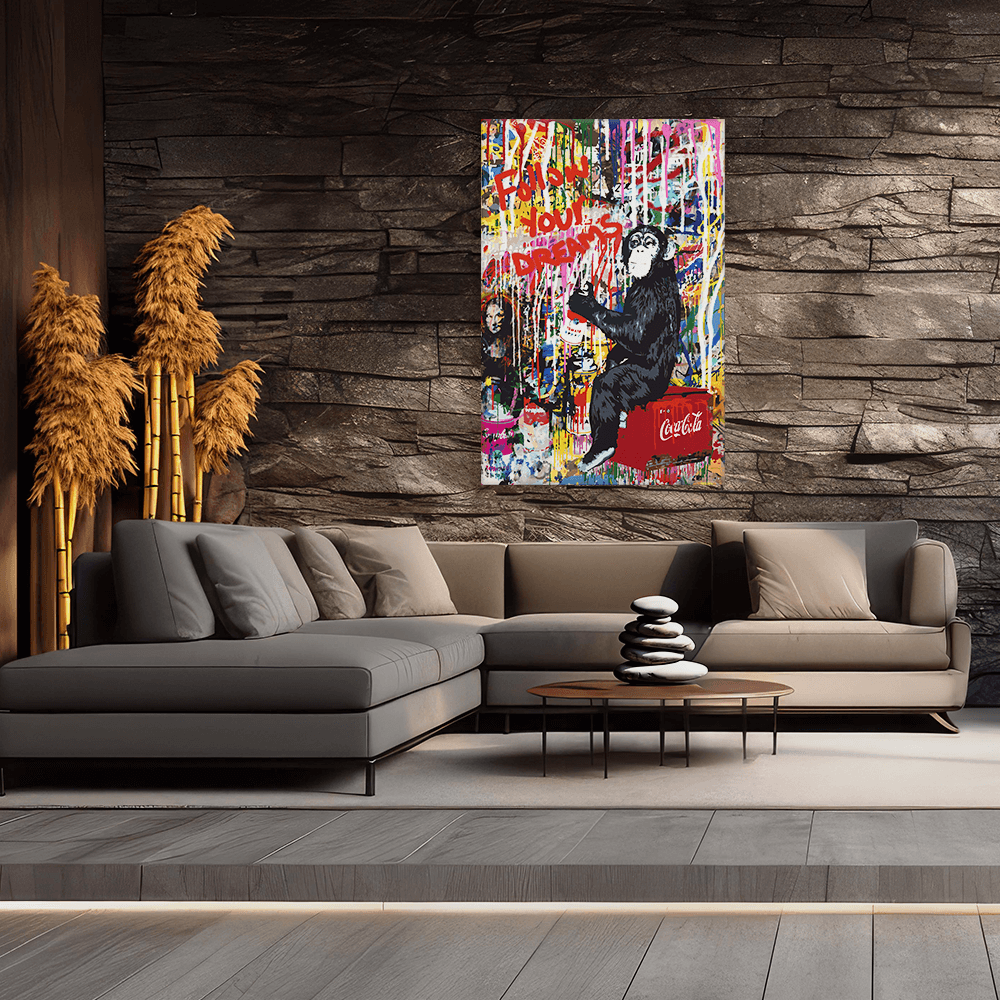 Malen nach Zahlen - Follow your Dreams - Banksy inspired