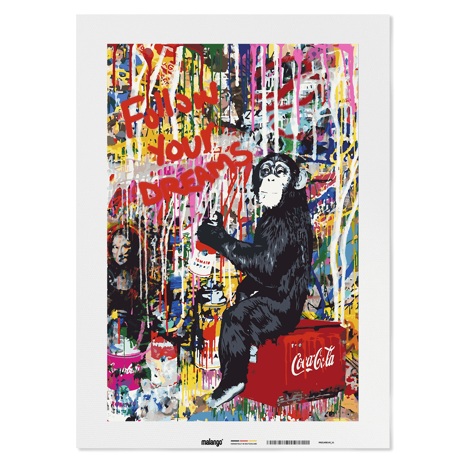 Malen nach Zahlen - Follow your Dreams - Banksy inspired