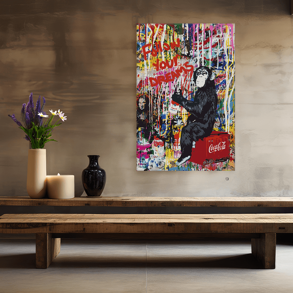Malen nach Zahlen - Follow your Dreams - Banksy inspired