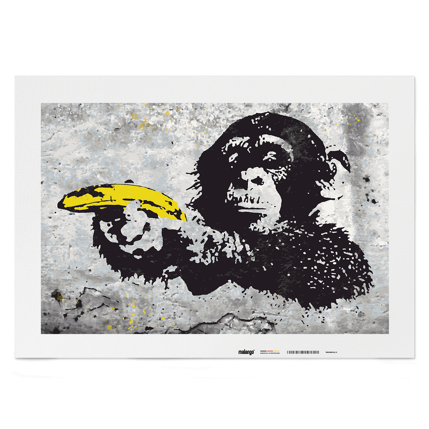 Malen nach Zahlen - Monkey with banana gun - Banksy inspired