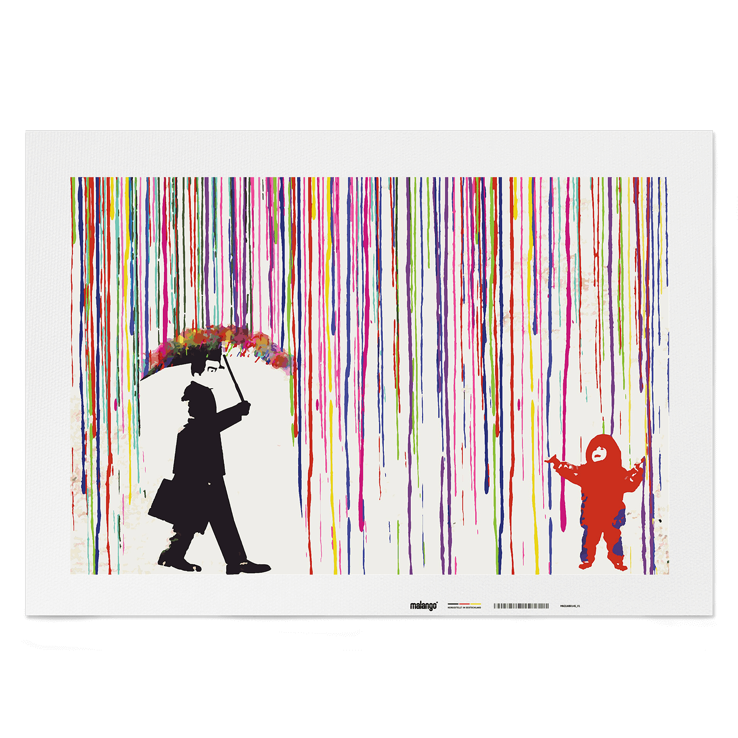 Malen nach Zahlen - Colored rain - Banksy inspired
