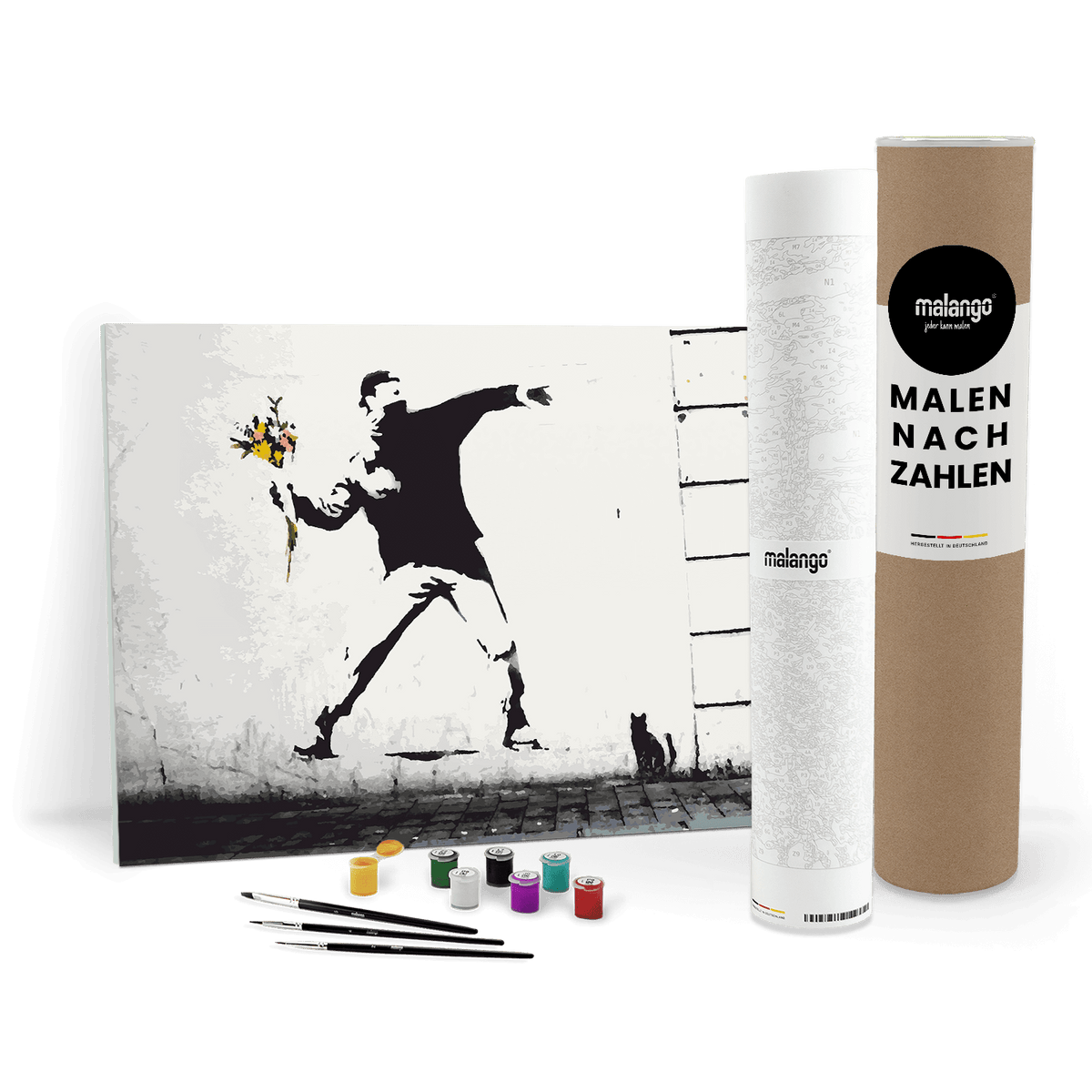 Malen nach Zahlen - Flower Thrower - Banksy inspired