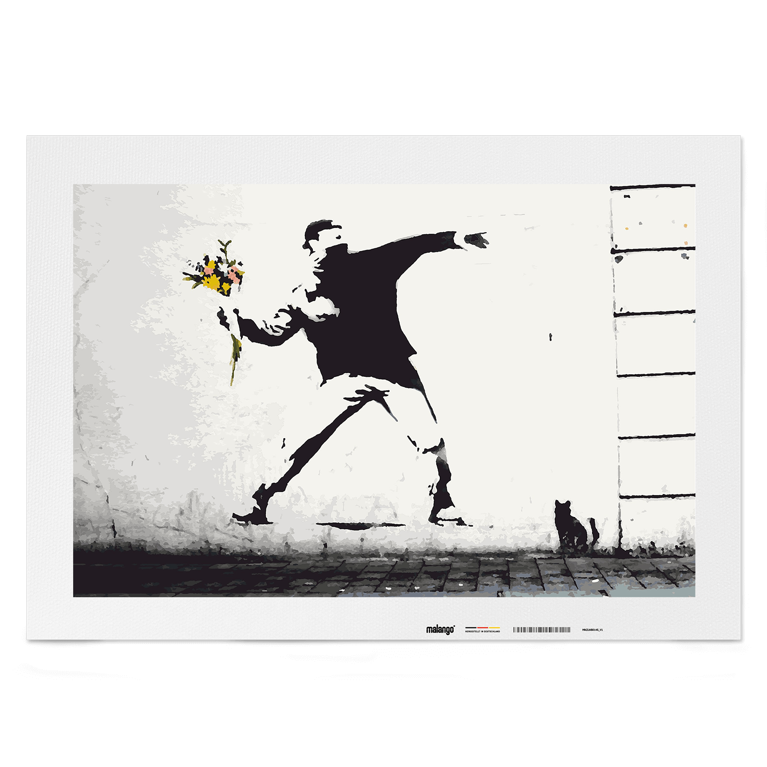 Malen nach Zahlen - Flower Thrower - Banksy inspired