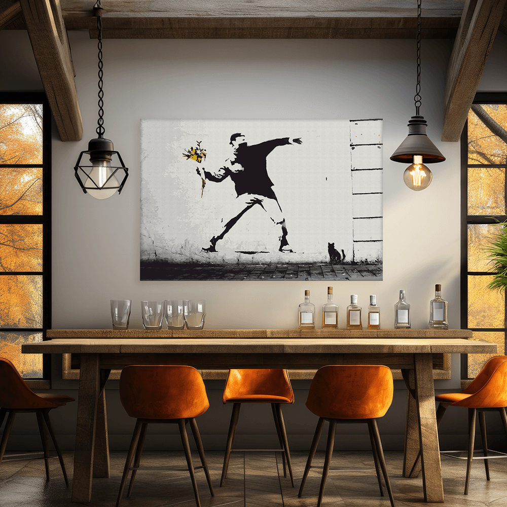 Malen nach Zahlen - Flower Thrower - Banksy inspired