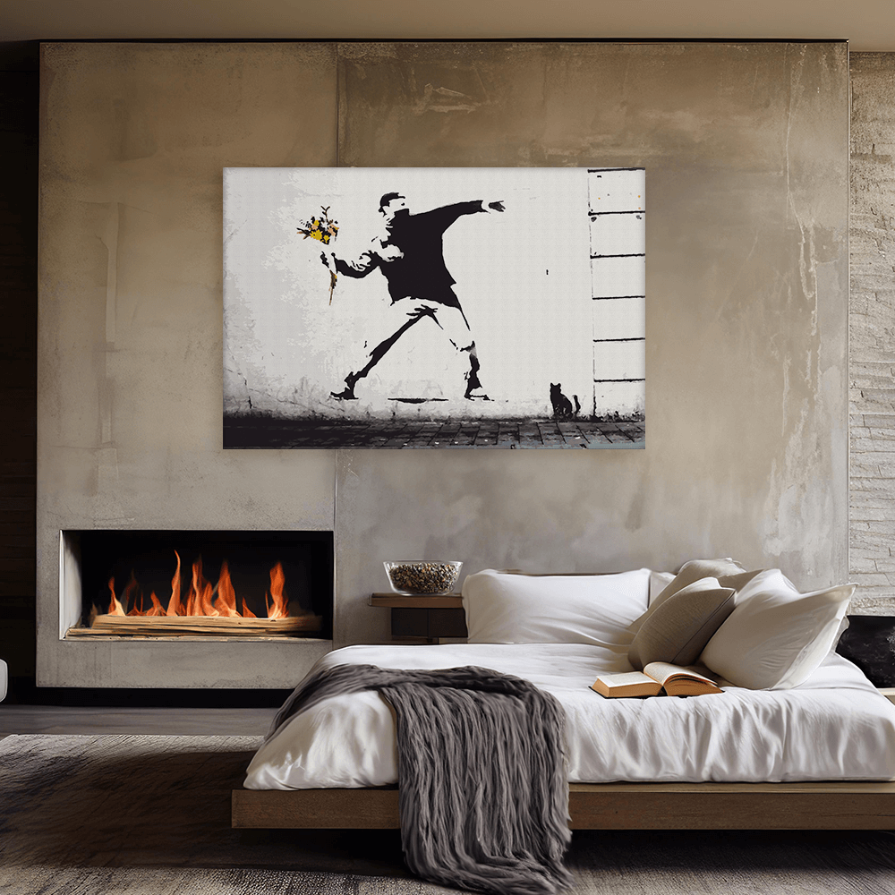 Malen nach Zahlen - Flower Thrower - Banksy inspired