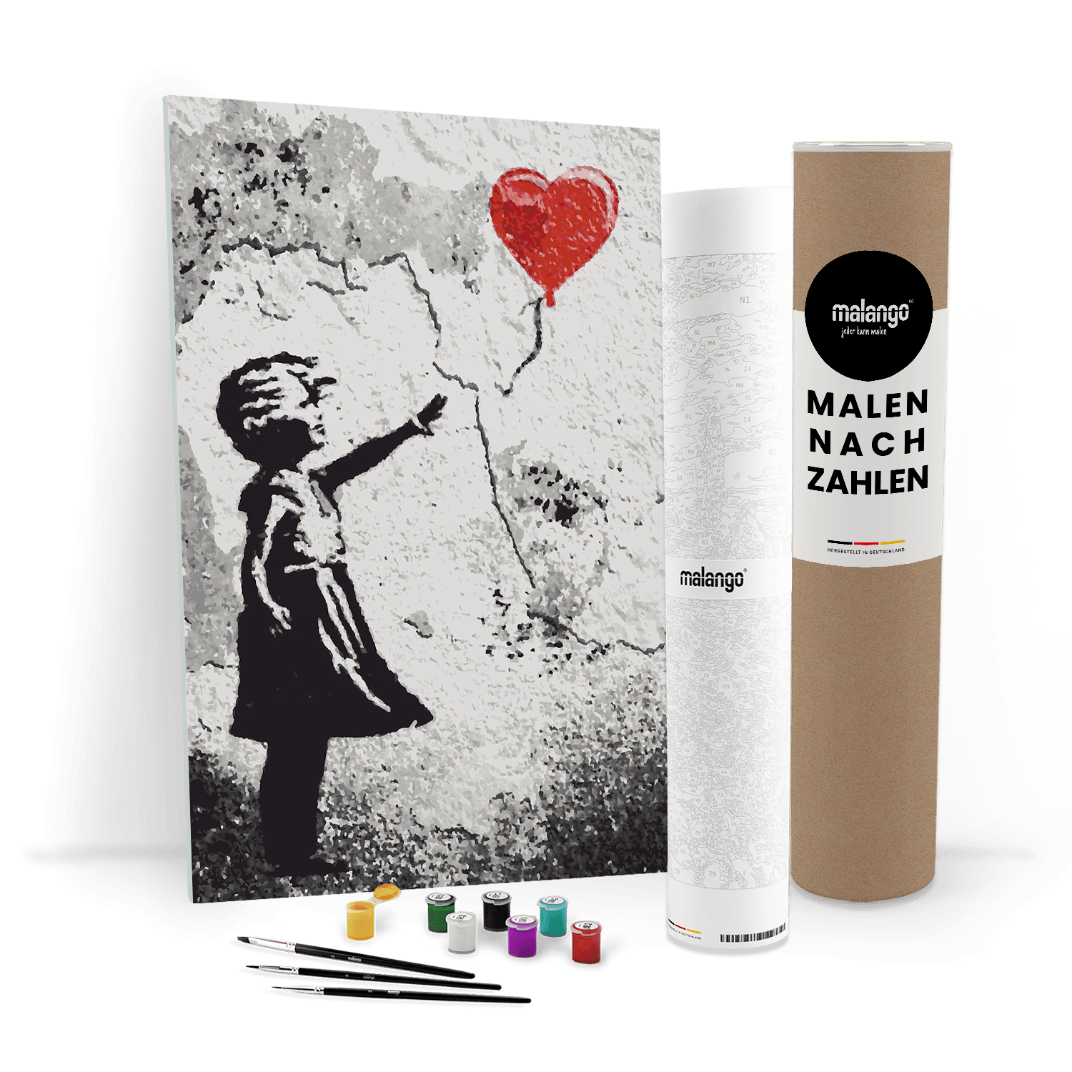 Malen nach Zahlen - Girl with Balloon - Banksy inspired