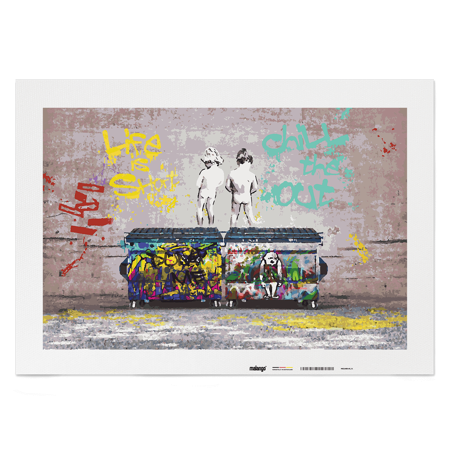 Malen nach Zahlen - Chill the Duck Out - Banksy inspired