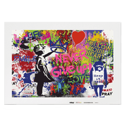 Malen nach Zahlen - Never give up - Banksy inspired - Hifza