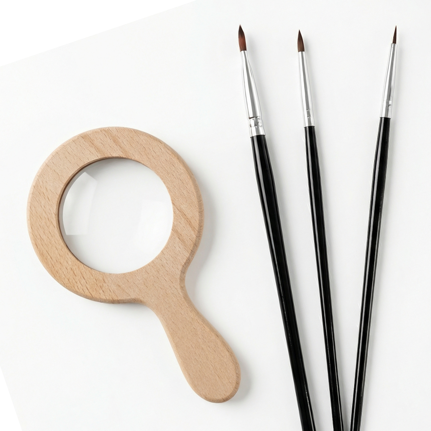 Malen nach Zahlen Lupe aus Buche