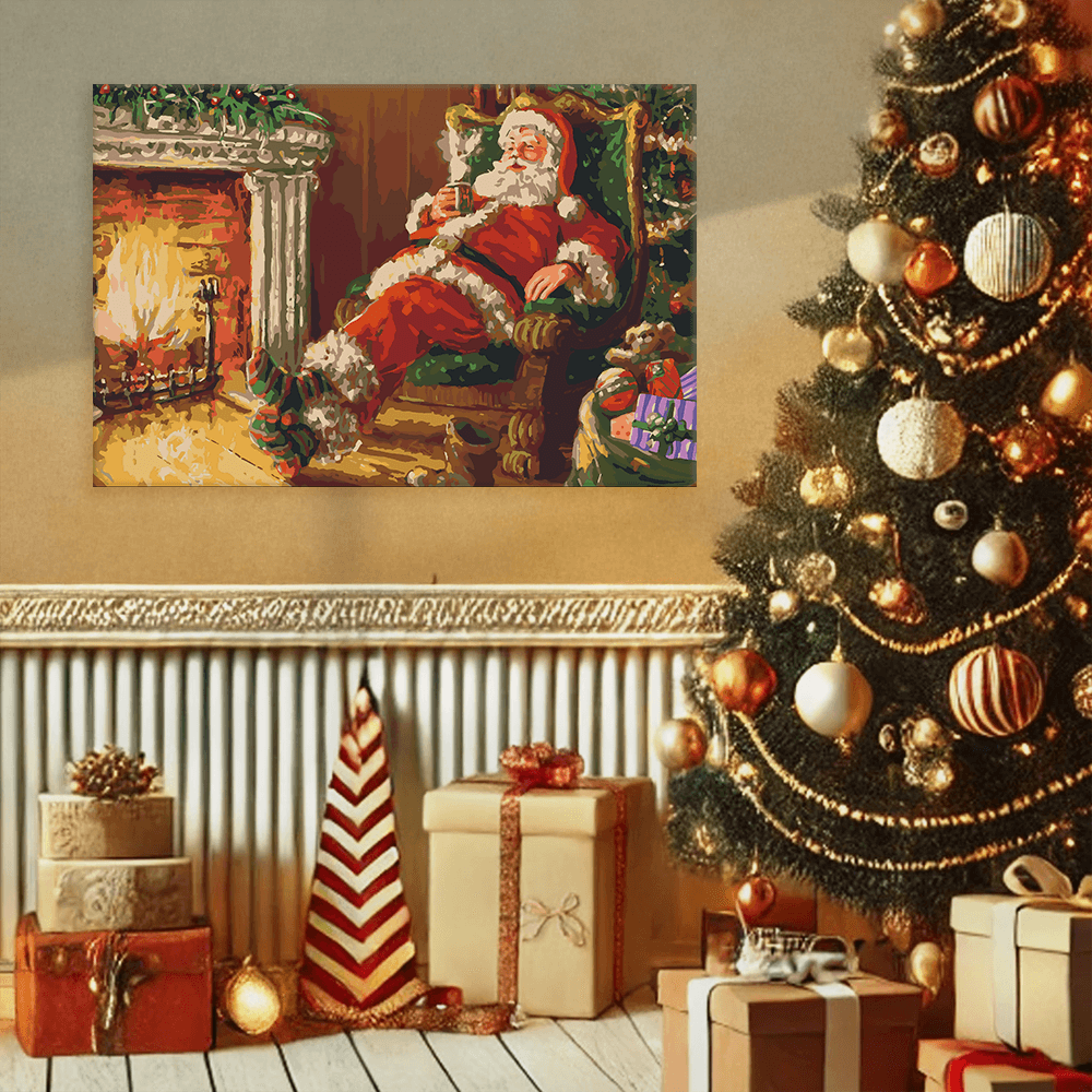 Malen nach Zahlen - Santa likes hot milk
